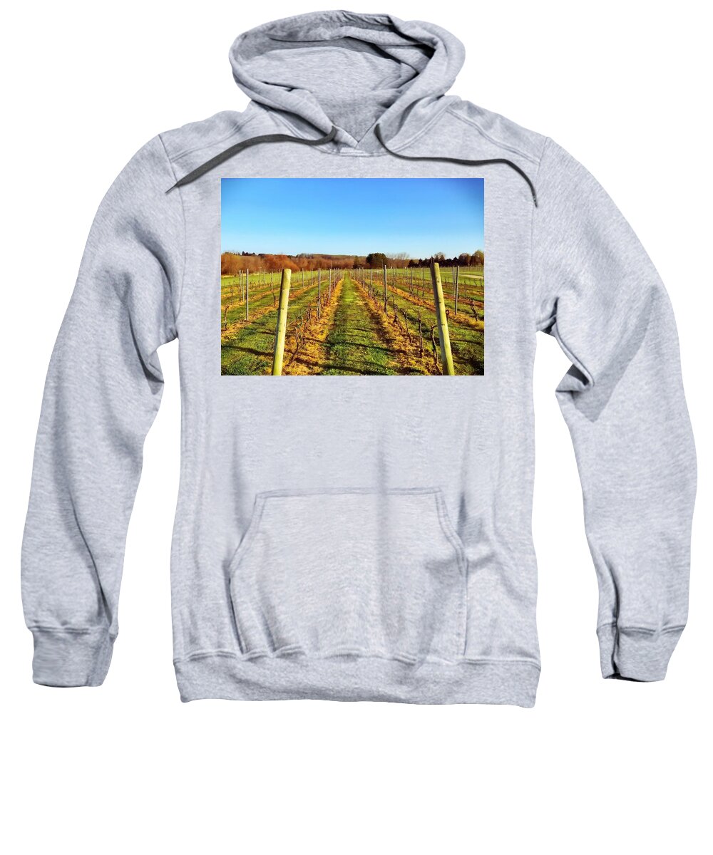 Landscape Sweatshirt featuring the photograph The Vineyard by Chris Montcalmo