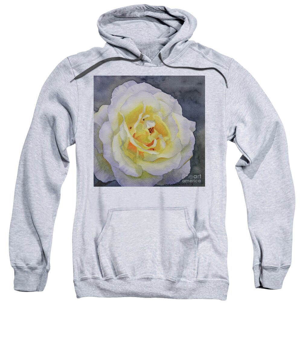 Jan Lawnikanis Sweatshirt featuring the painting Thinking Of You by Jan Lawnikanis