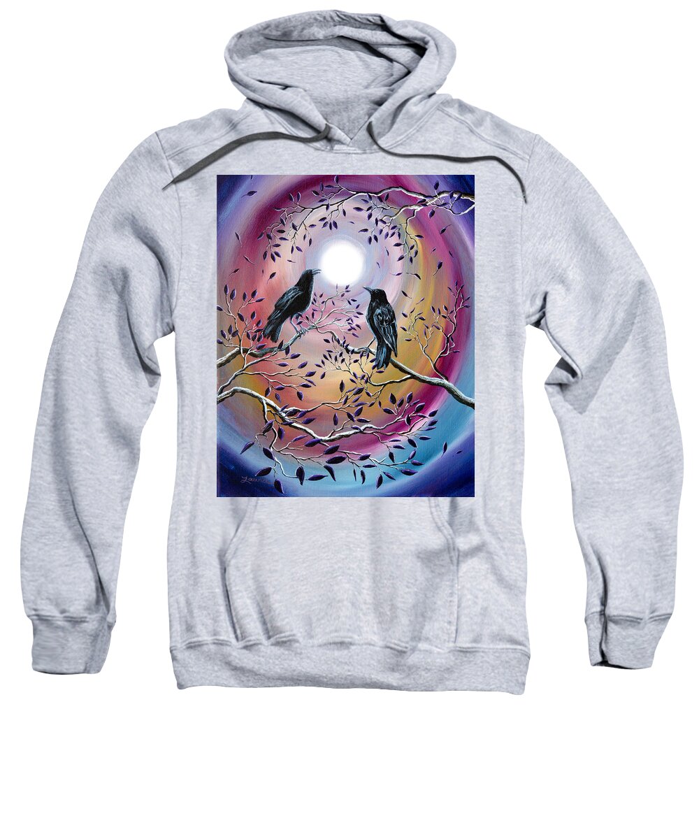 Surreal Sweatshirt featuring the painting Thought and Memory by Laura Iverson