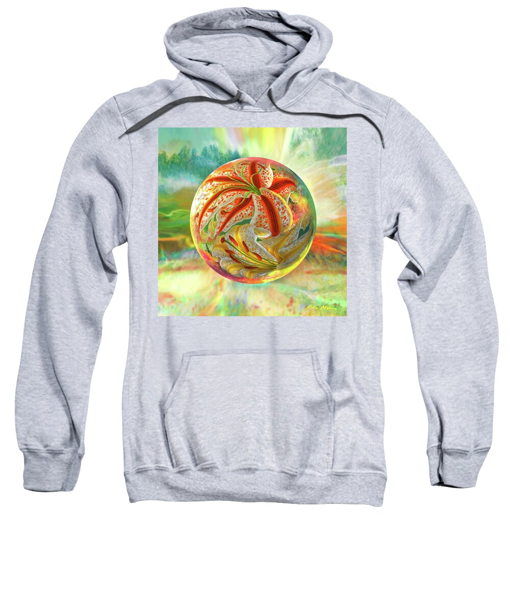 Tiger Lily Sweatshirt featuring the digital art Tiger Lily Dream by Robin Moline