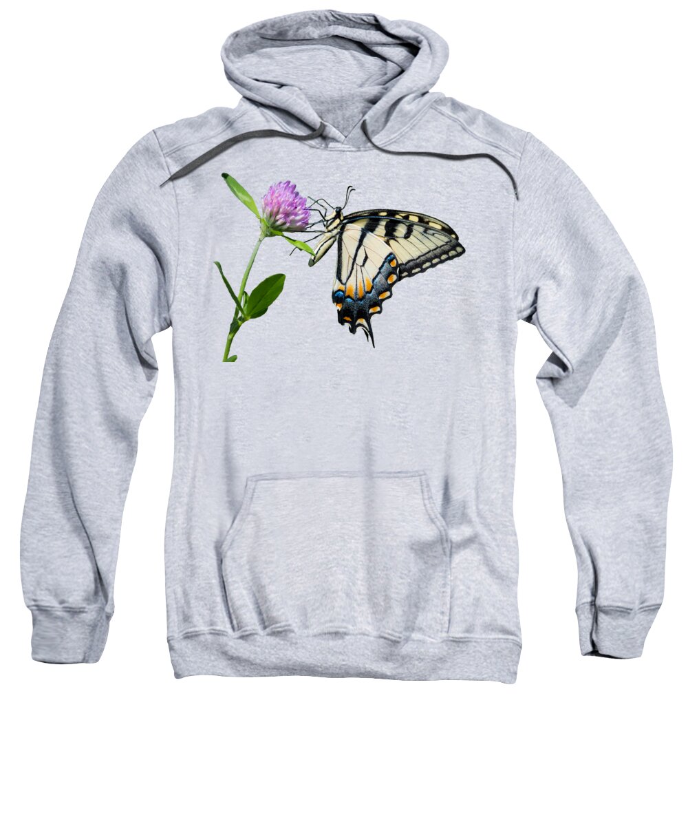 Tiger Swallowtail Butterfly Sweatshirt featuring the photograph Tiger Swallowtail Butterfly by Holden The Moment