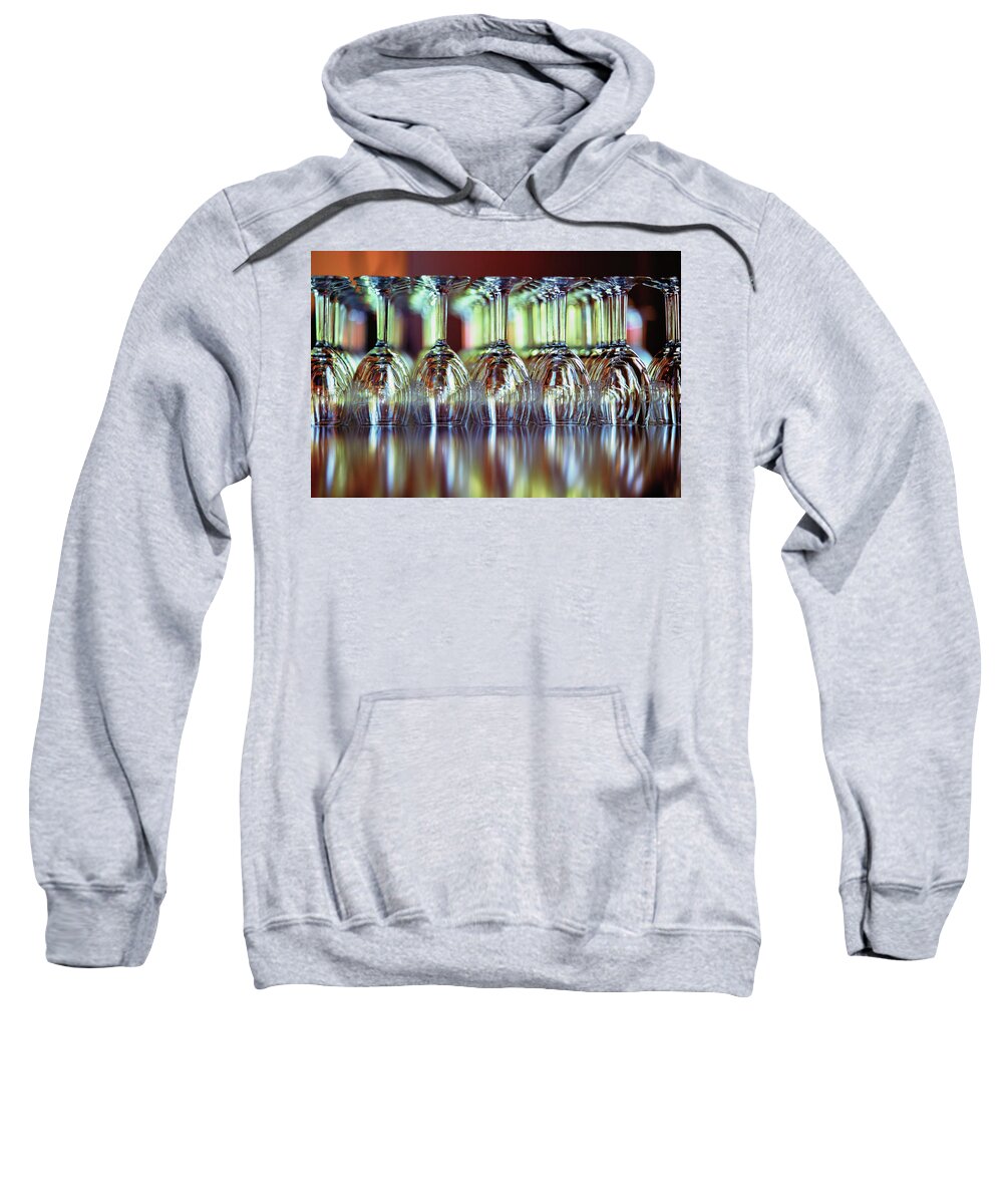 Glass Sweatshirt featuring the photograph Time For Wine by Bill and Linda Tiepelman
