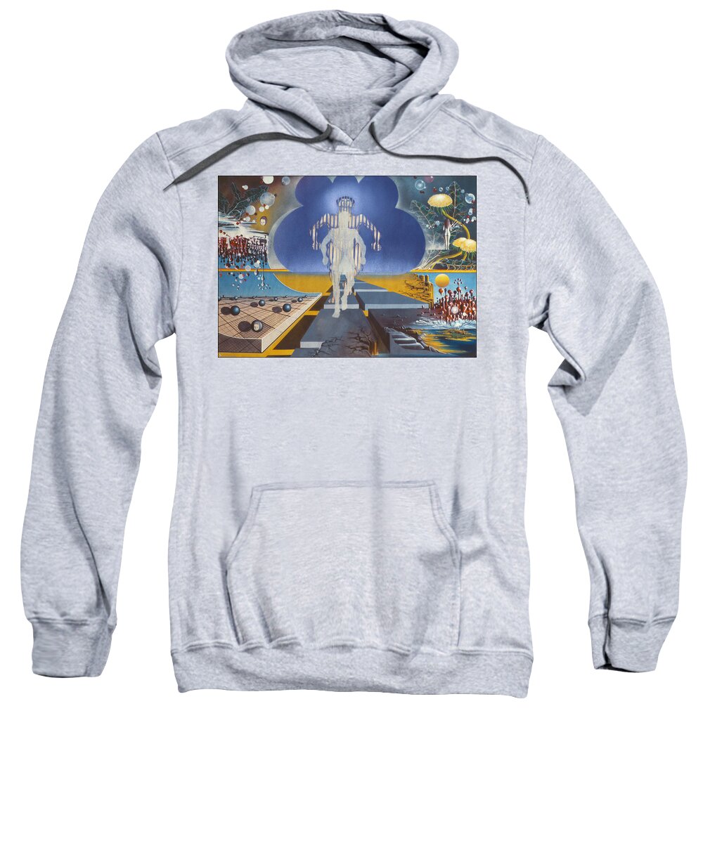 Surrealism Sweatshirt featuring the painting Time Runner by Leonard Rubins