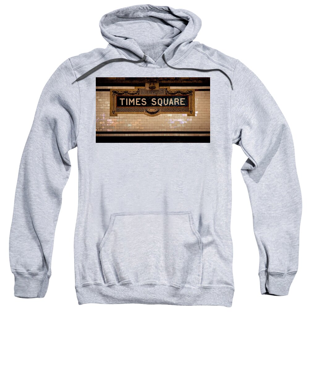 Time Square Sweatshirt featuring the photograph Time Square by RicharD Murphy