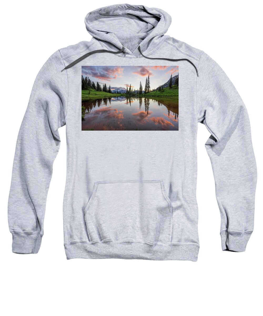 Tipsoo Sweatshirt featuring the photograph Tipsoo lake at Mt. rainier by Philip Cho