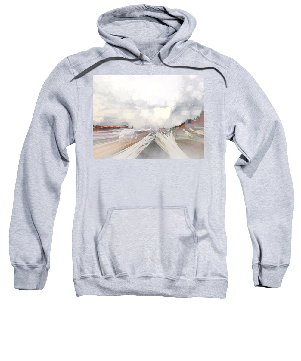 Long Exposure Sweatshirt featuring the photograph To Places Unknown by Julius Reque