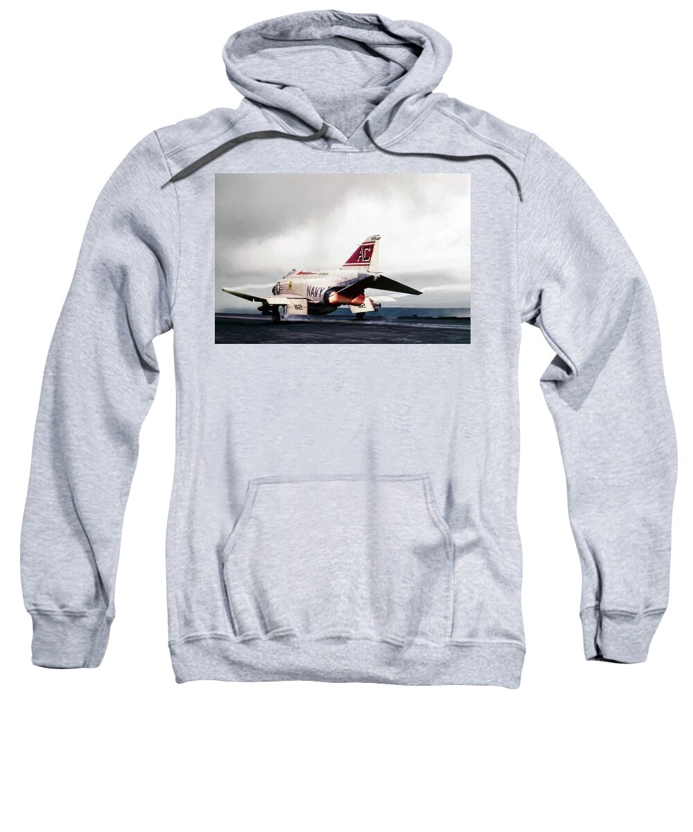 Aviation Sweatshirt featuring the digital art Tomcatter Launch by Peter Chilelli