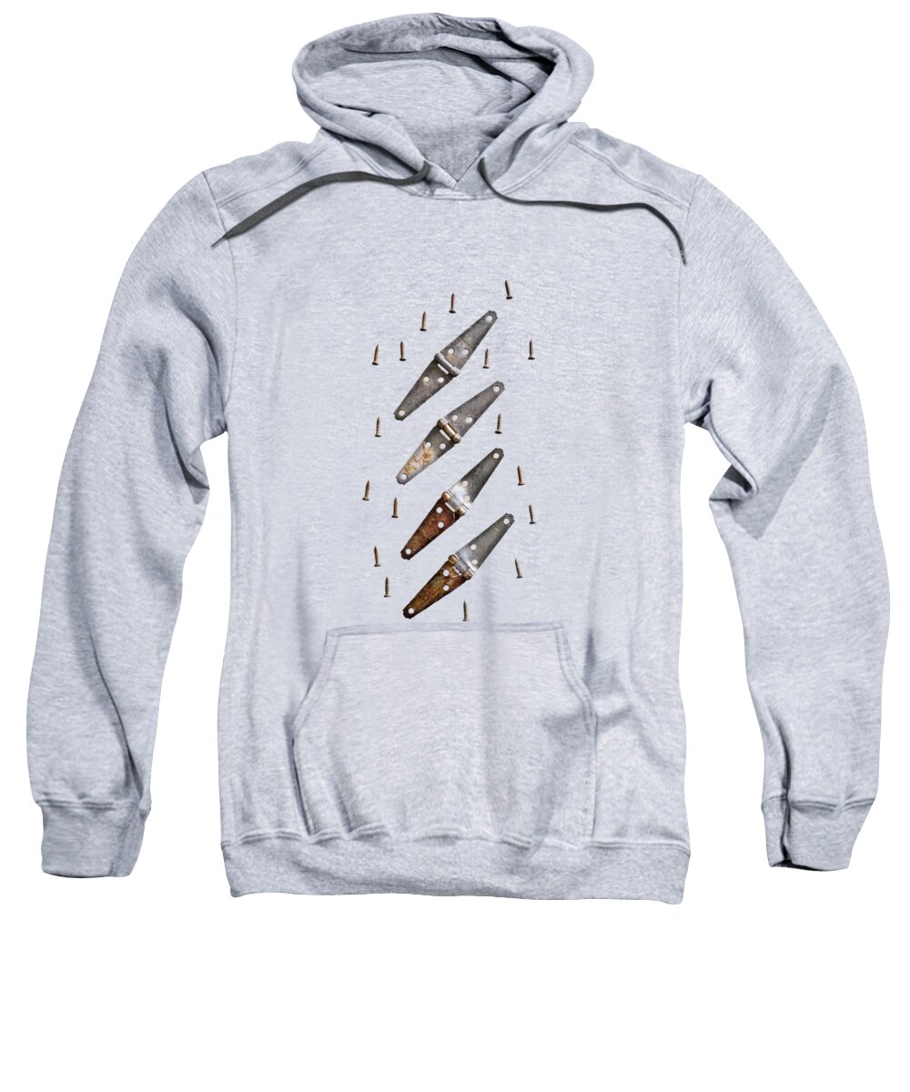 Art Sweatshirt featuring the photograph Tools On Wood 48 on BW by YoPedro