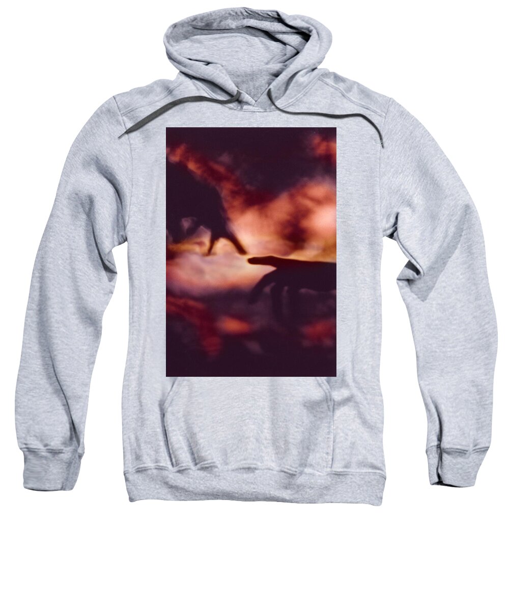 Abstract Sweatshirt featuring the digital art Touch by Steve Karol