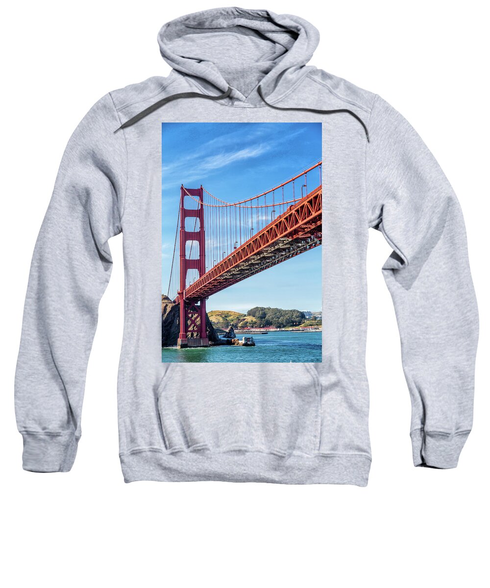 America Sweatshirt featuring the photograph Tower on Golden Gate by Darryl Brooks