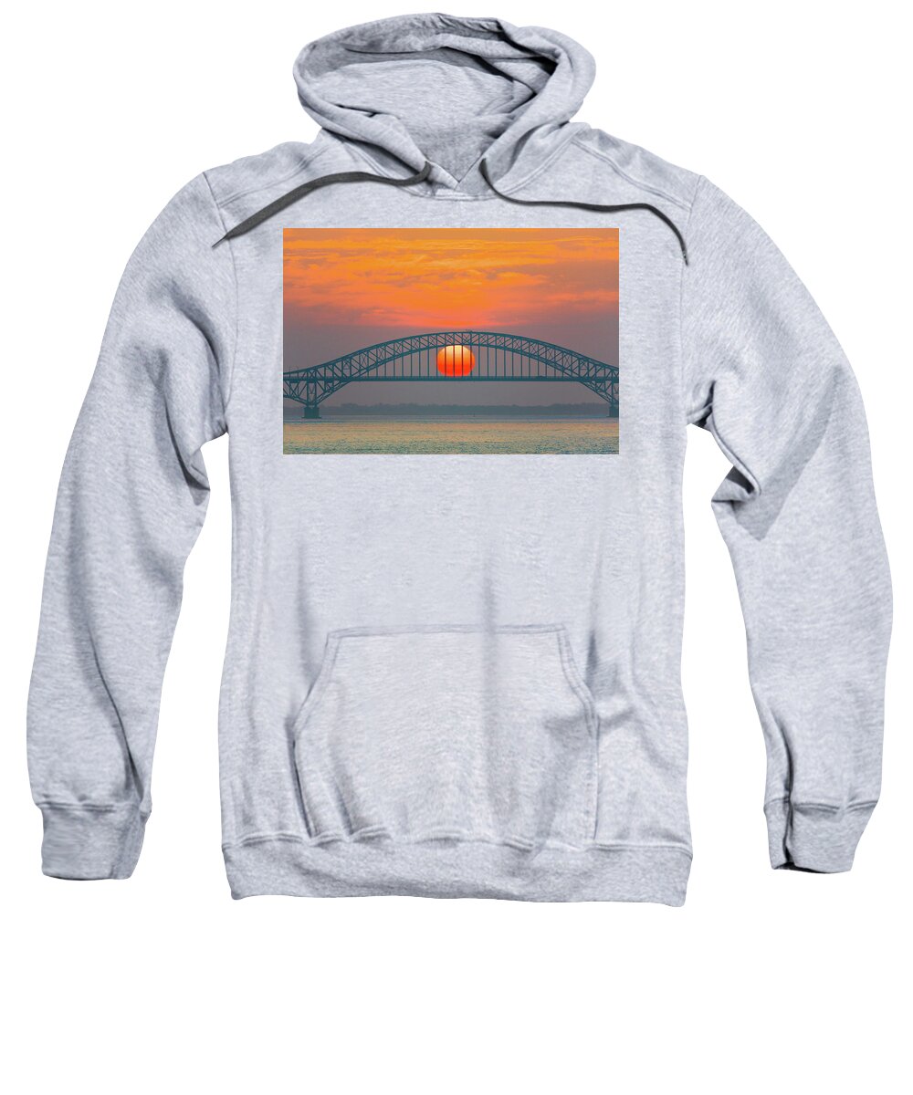Inlet Bridge Sweatshirt featuring the photograph Trapping the Sun by Sean Mills