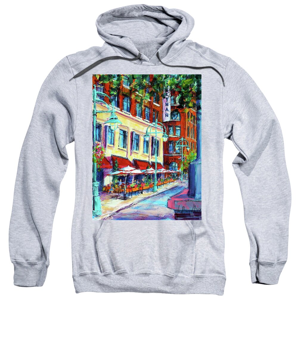 Painting Sweatshirt featuring the painting Tre Rivali by Les Leffingwell