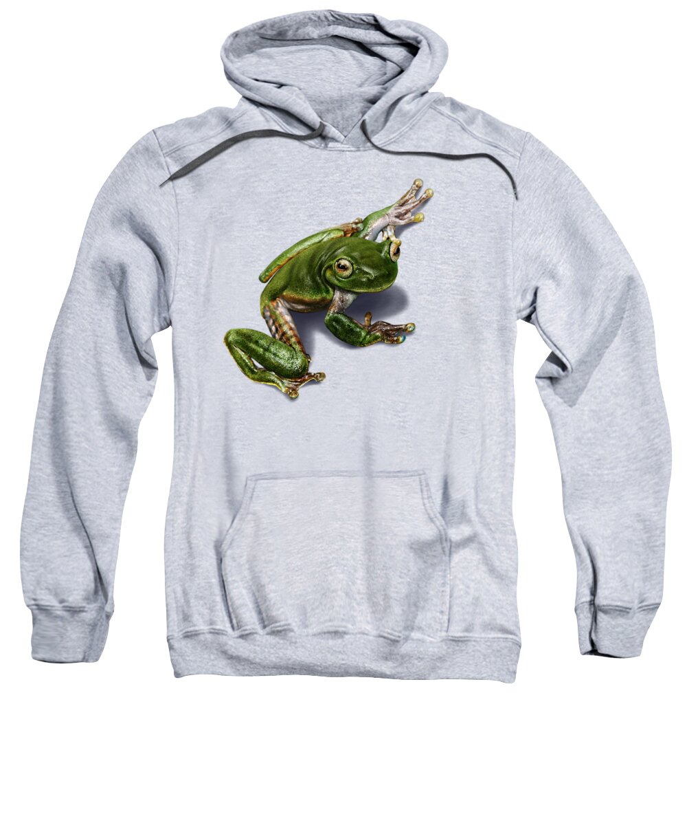 Tree Frog Sweatshirt featuring the digital art Tree Frog by Owen Bell