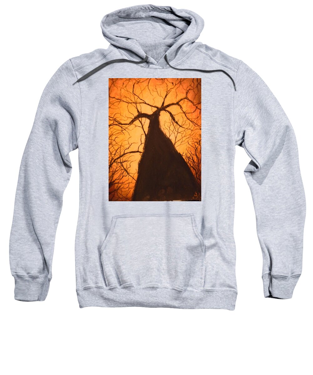Forest Sweatshirt featuring the drawing Tree's Unite by Jen Shearer