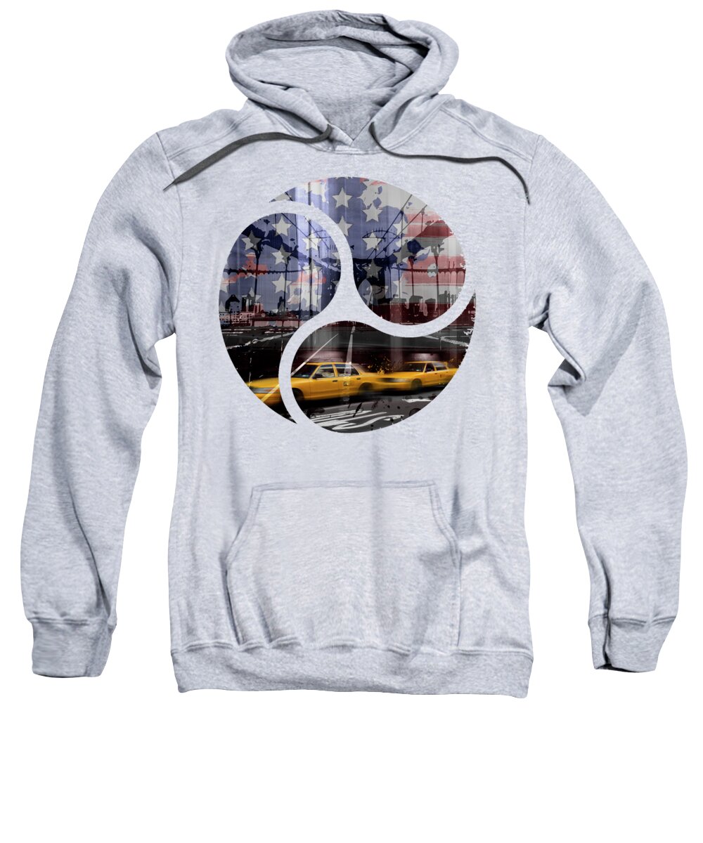 Abstract Sweatshirt featuring the photograph TRENDY DESIGN NYC Composing by Melanie Viola