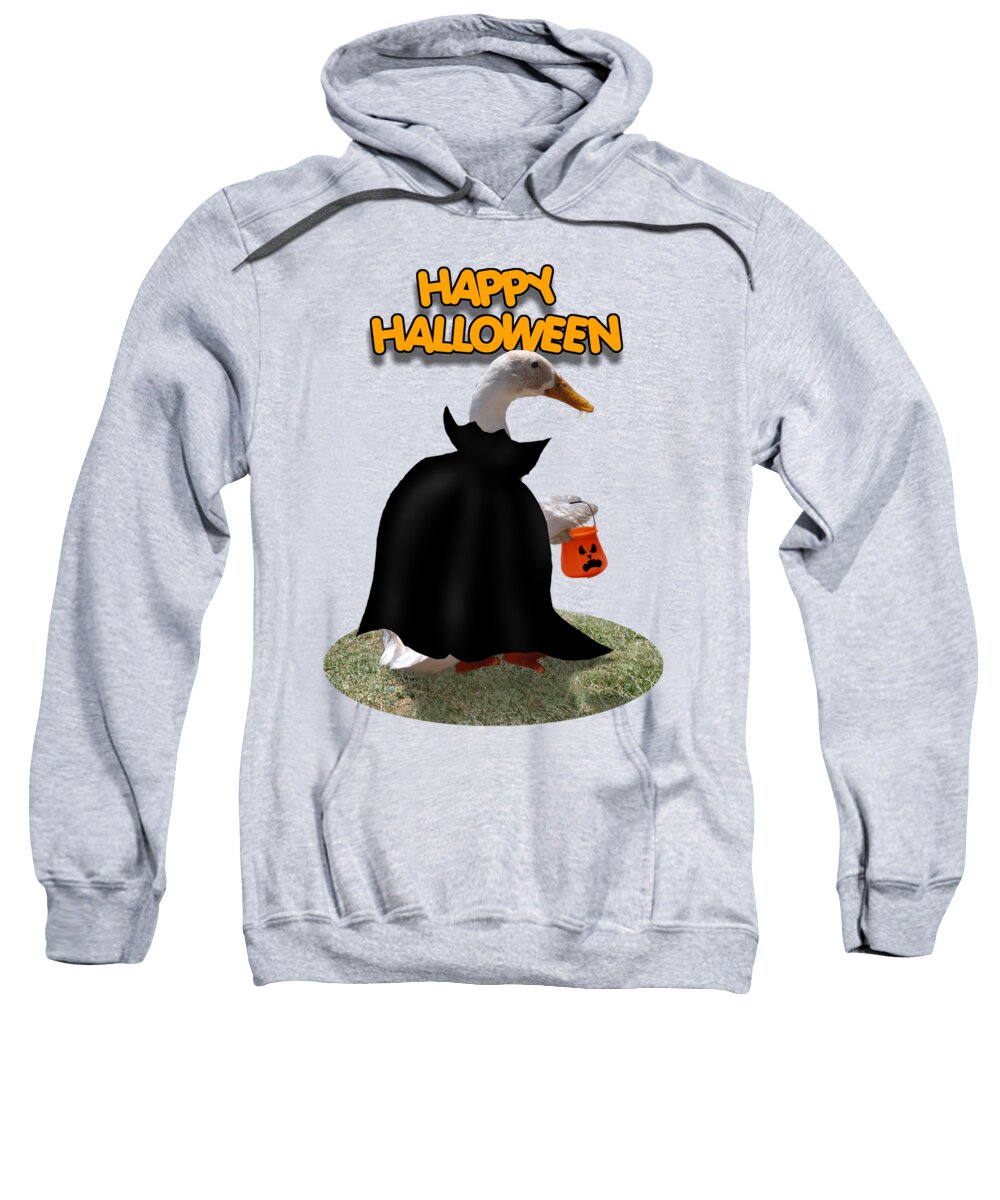  Sweatshirt featuring the mixed media Trick or Treat for Count Duckula by Gravityx9 Designs