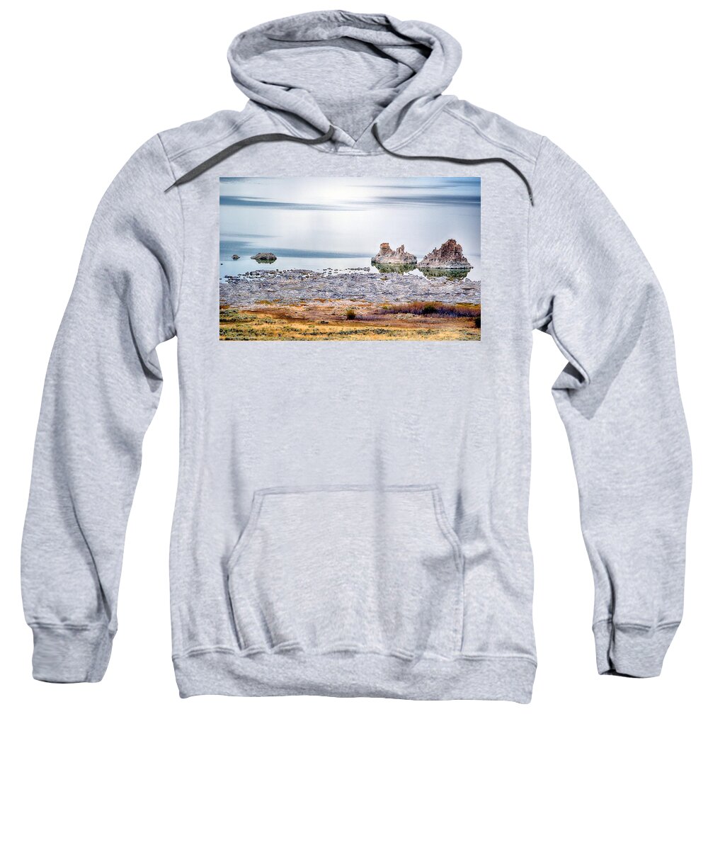 Scenic Sweatshirt featuring the photograph Tufa Formations at Mono Lake by AJ Schibig