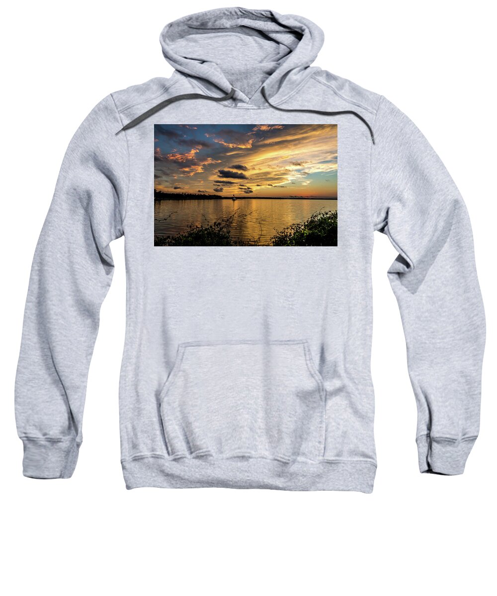 Tugboat Sweatshirt featuring the photograph Tugboat At Sunset by JASawyer Imaging