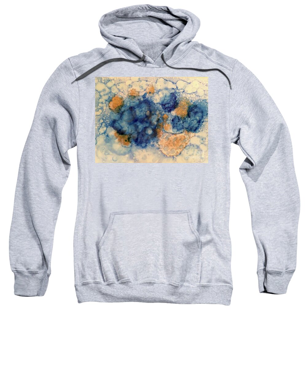 Abstract Sweatshirt featuring the painting Tundra by Denise Tomasura