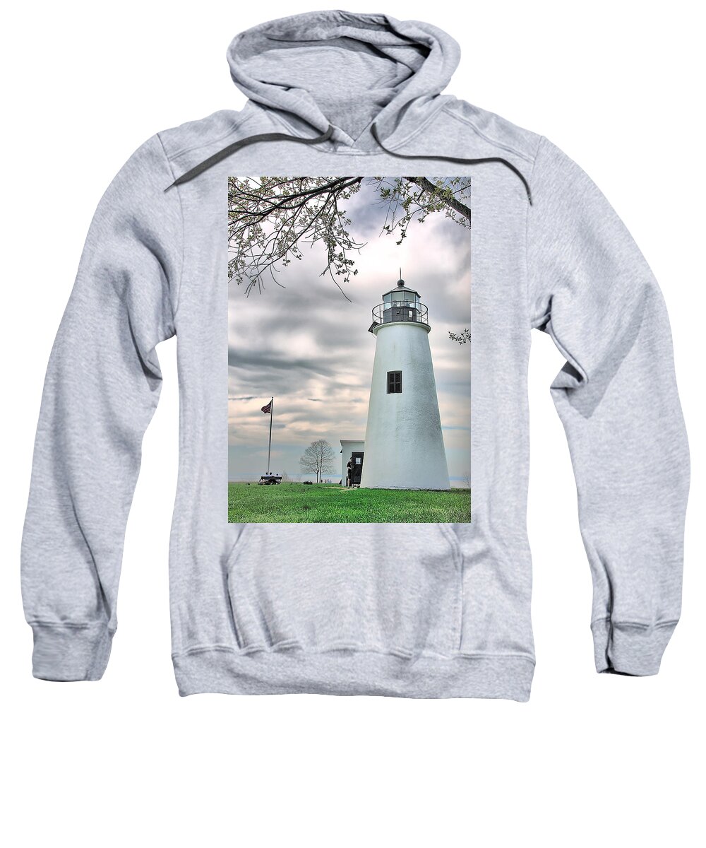 Lighthouse Sweatshirt featuring the photograph Turkey Point Lighthouse by Mark Fuller