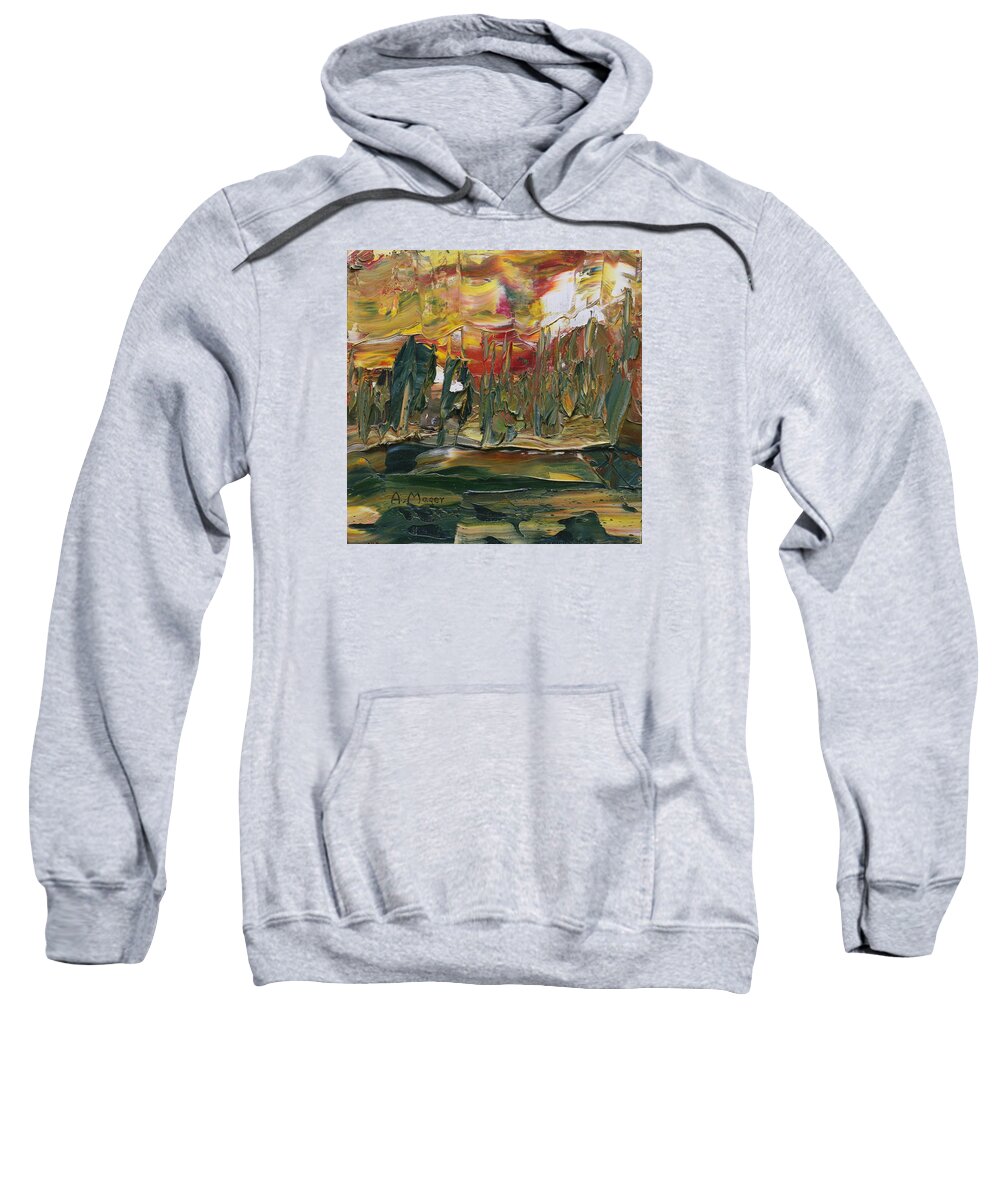 Painting Sweatshirt featuring the painting Turmoil by Alan Mager