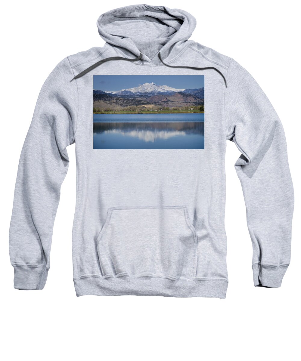 Beautiful Sweatshirt featuring the photograph Twin Peaks McCall Reservoir Reflection by James BO Insogna