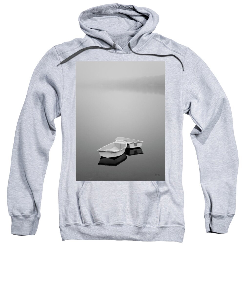 Tiverton Sweatshirt featuring the photograph Two Boats and Fog by David Gordon