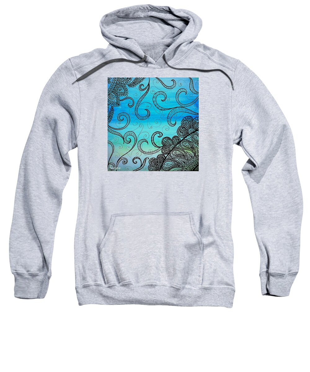 Colour Sweatshirt featuring the painting Under the sea by Faashie Sha