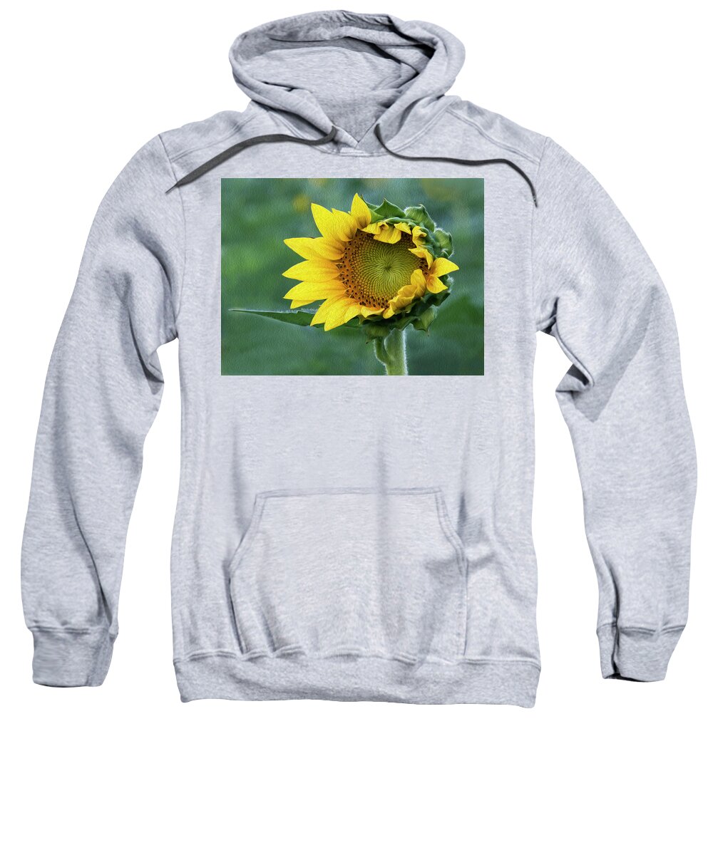 Sunflower Sweatshirt featuring the photograph Unfurl by Art Cole