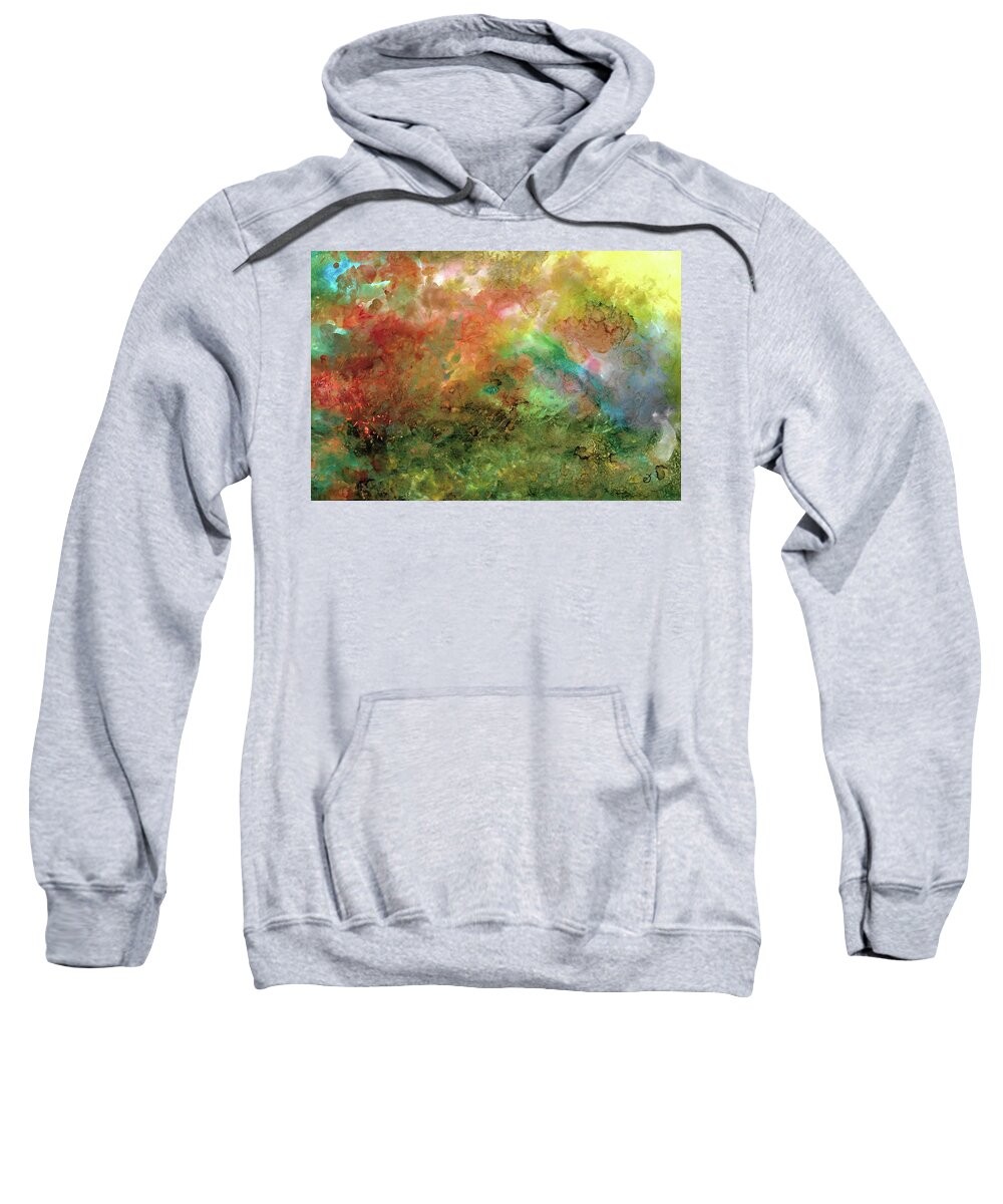 Abstract Sweatshirt featuring the painting Unseen Virtue by Eli Tynan