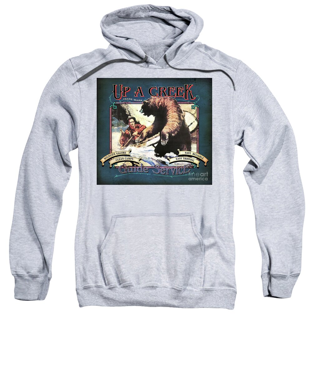 Jq Licensing Sweatshirt featuring the painting Up A Creek 1 by JQ Licensing