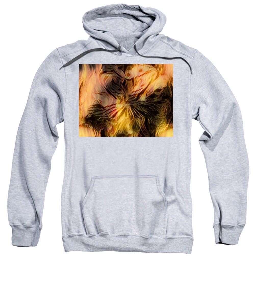Flames Sweatshirt featuring the pastel Flames by Brenae Cochran