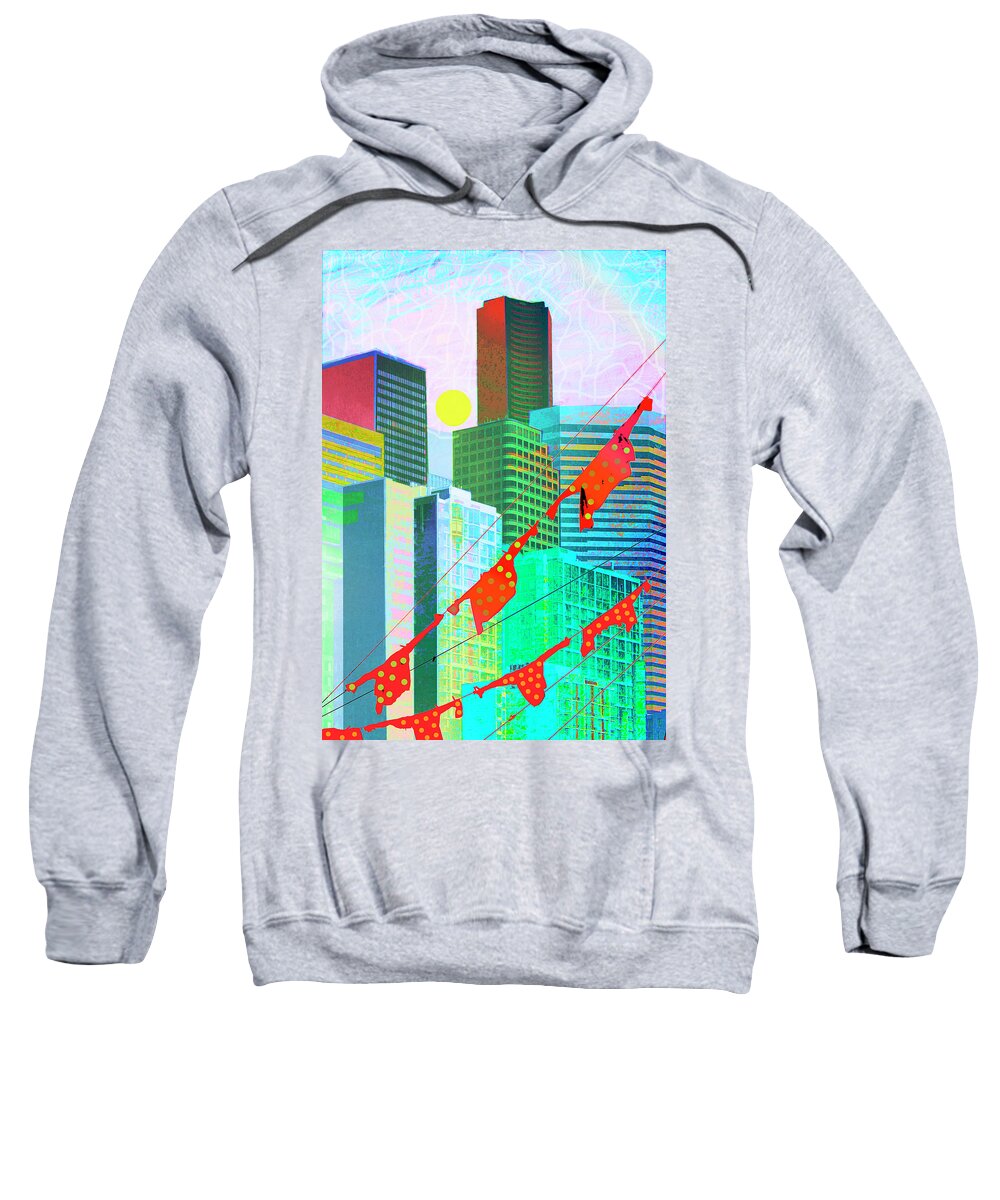 Electric Sweatshirt featuring the digital art Urban Laundry by Rod Whyte