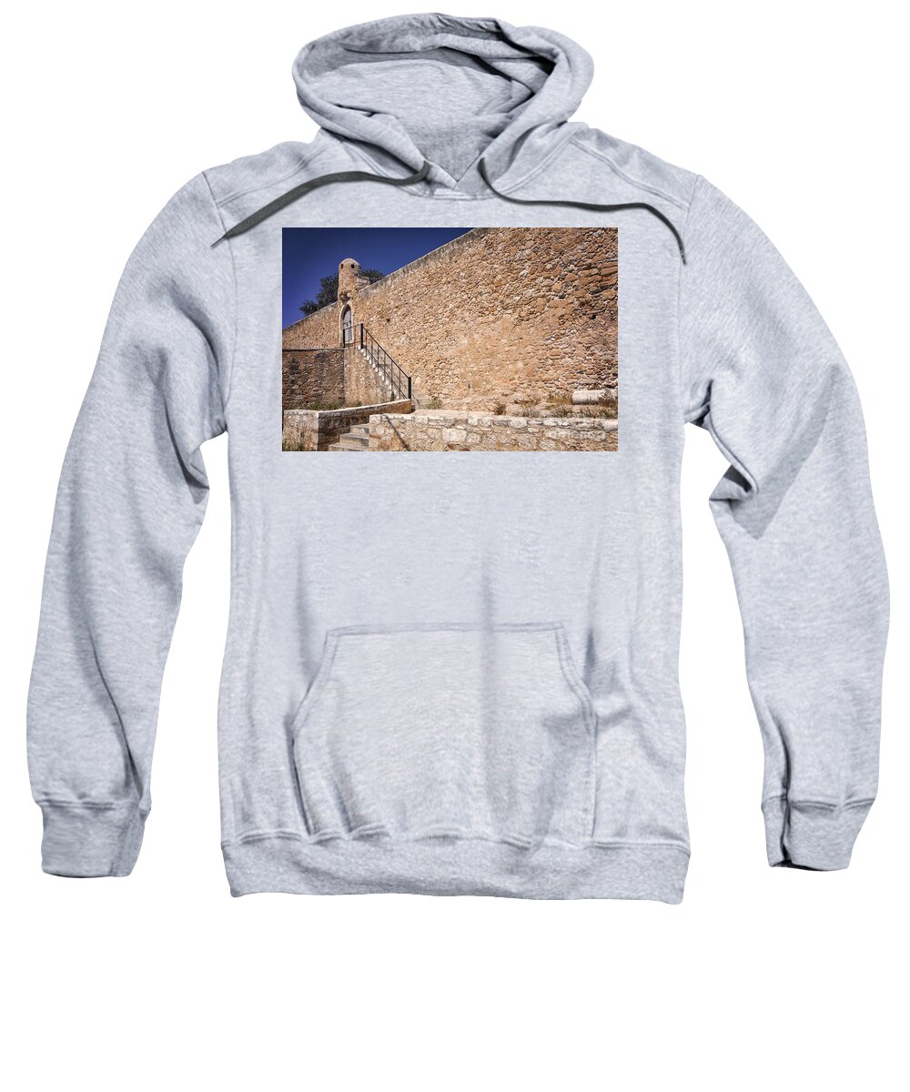Sitia Sweatshirt featuring the photograph Venetian fort in Sitia Crete by Sophie McAulay
