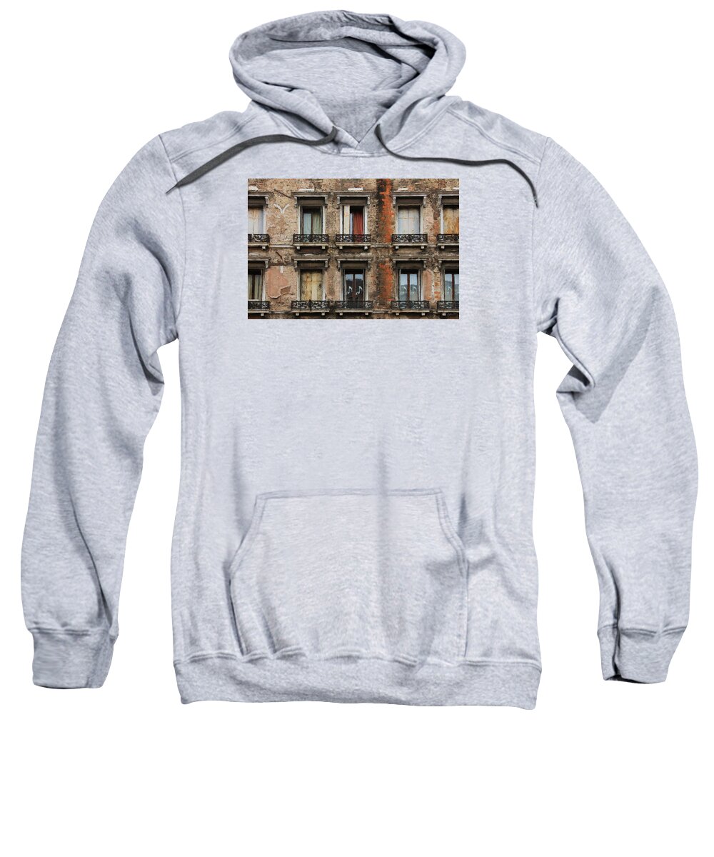 Venice Sweatshirt featuring the digital art Venice Windows by Julian Perry