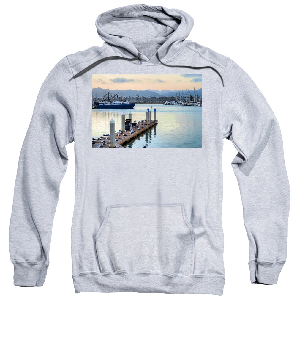 Ventura Sweatshirt featuring the photograph Ventura Harbor 01 by Wendell Ward