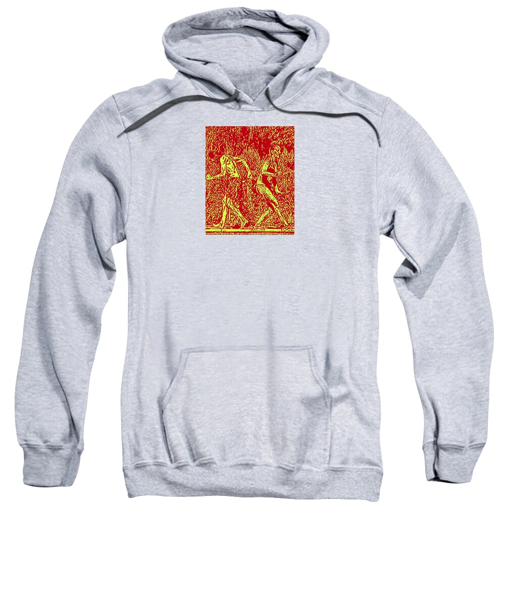  Sweatshirt featuring the painting Video Still 2 by Steve Fields