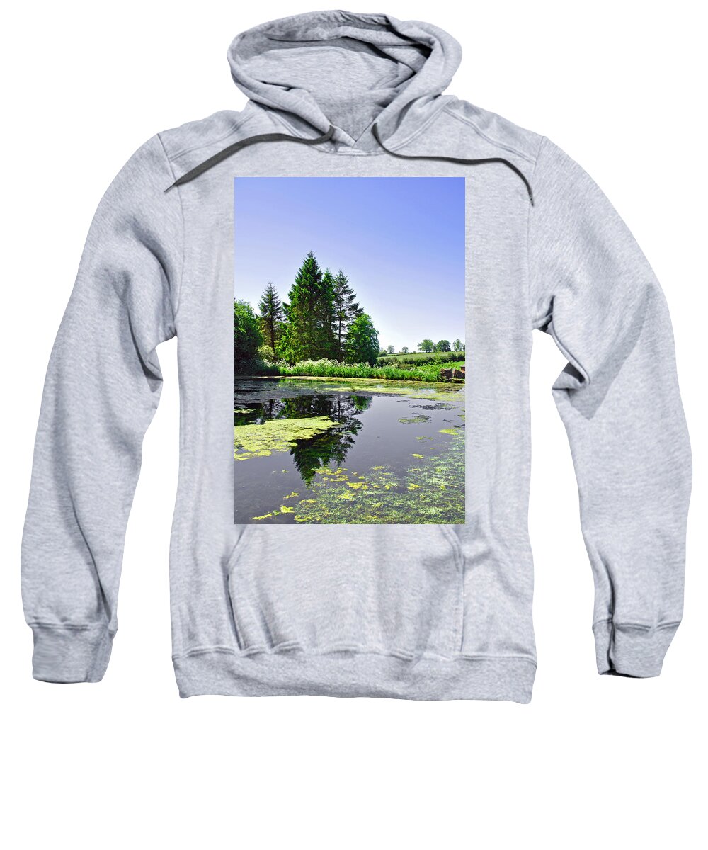 Europe Sweatshirt featuring the photograph Village Pond, Tissington by Rod Johnson