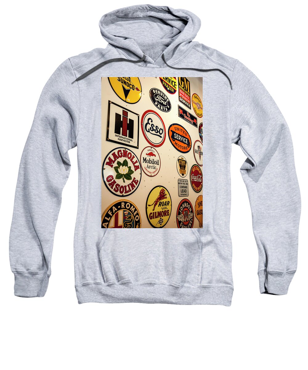 Signs Sweatshirt featuring the photograph Vintage Logo Signs by Ginger Stein