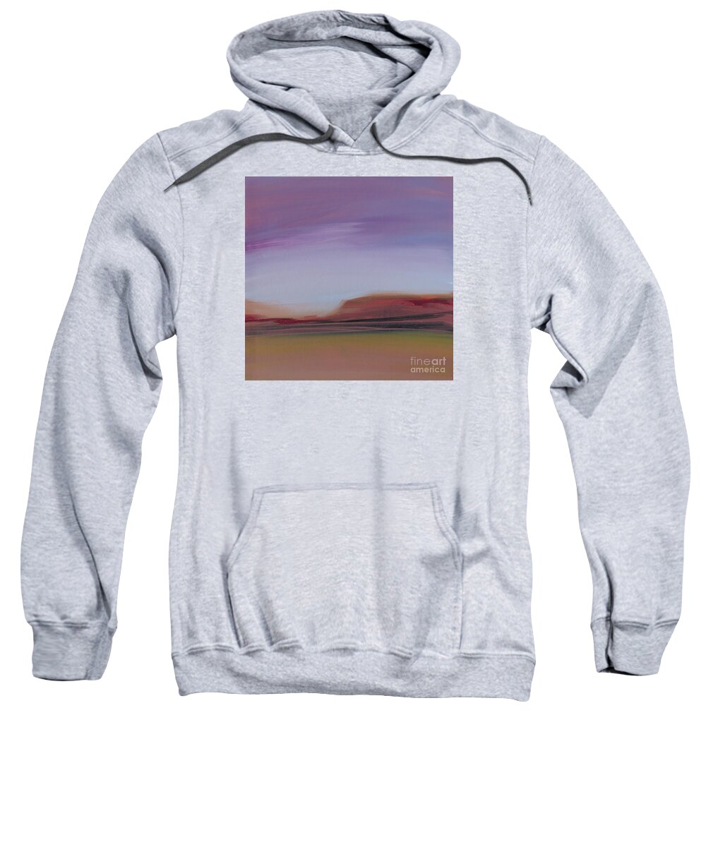 Landscape Sweatshirt featuring the painting Violet Skies by Michelle Abrams