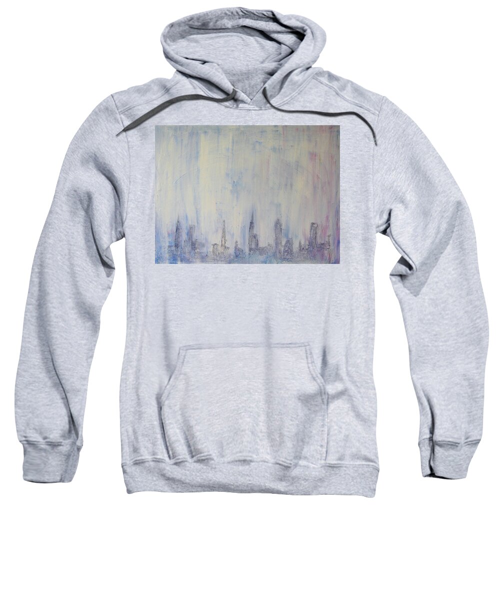 Abstract Painting Sweatshirt featuring the painting W20 - fogset by KUNST MIT HERZ Art with heart