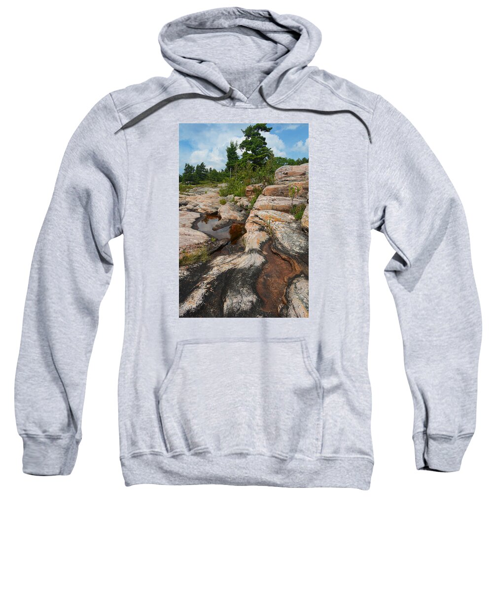 Wall Island Sweatshirt featuring the photograph Wall Island Rock-3592 by Steve Somerville