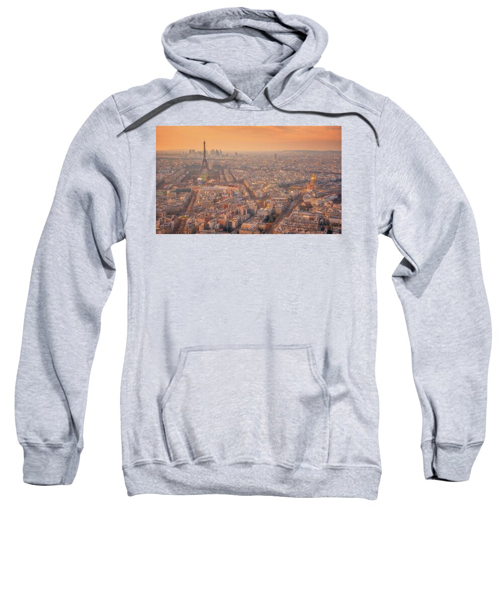 Paris Sweatshirt featuring the photograph Warm Paris Sunset by Darren White