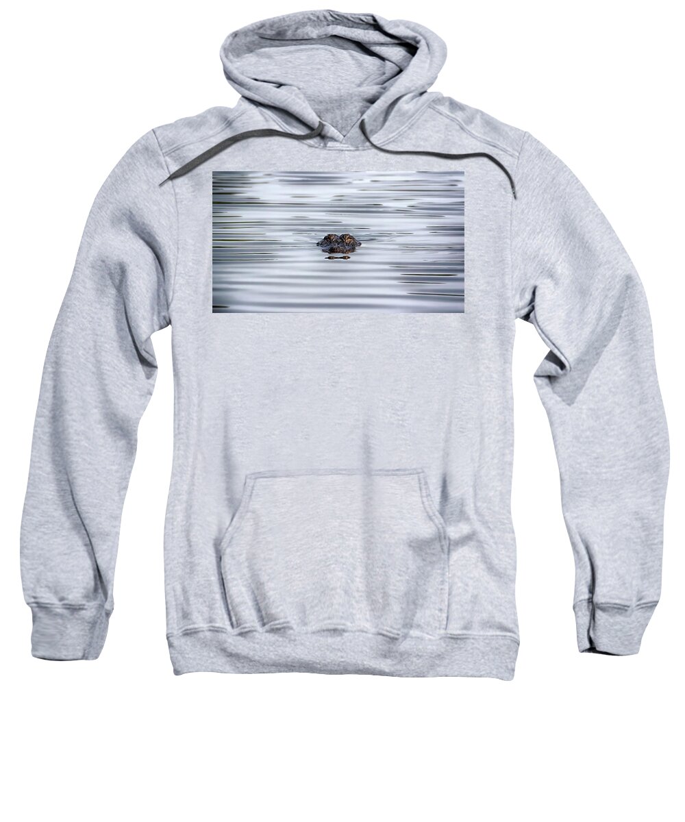 Alligator Sweatshirt featuring the photograph Watching You by Susan Rissi Tregoning