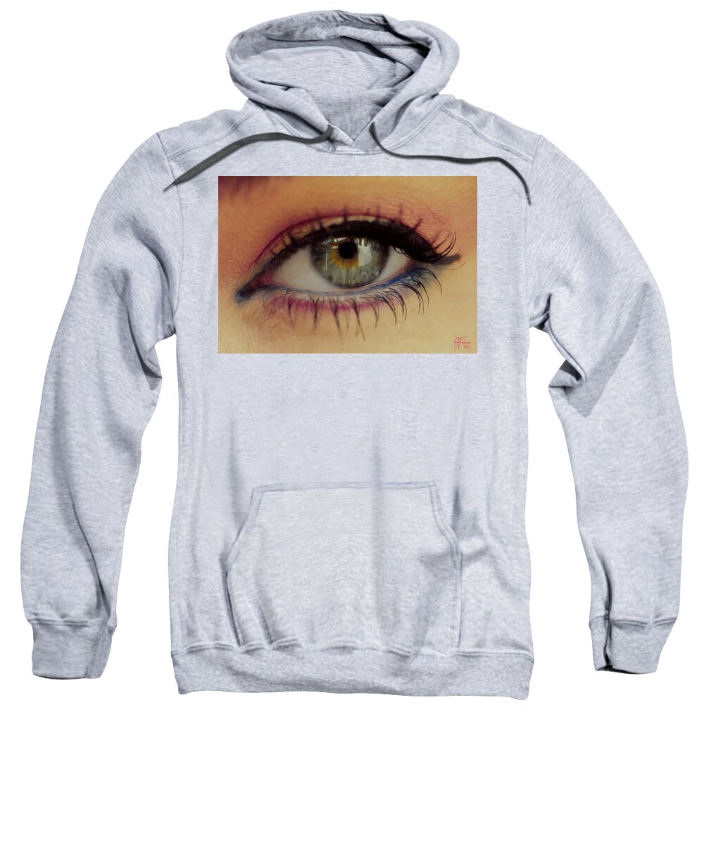 Eye Sweatshirt featuring the digital art Watching you watching me by Vincent Franco