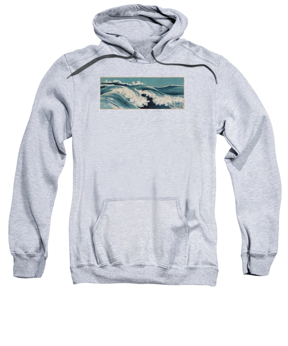 Konen Uehara Sweatshirt featuring the painting Waves by Celestial Images