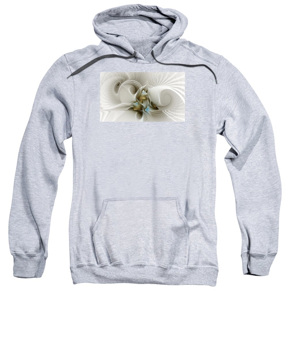 Fractal Sweatshirt featuring the digital art Welcome to the Second Floor-Fractal Art by Karin Kuhlmann