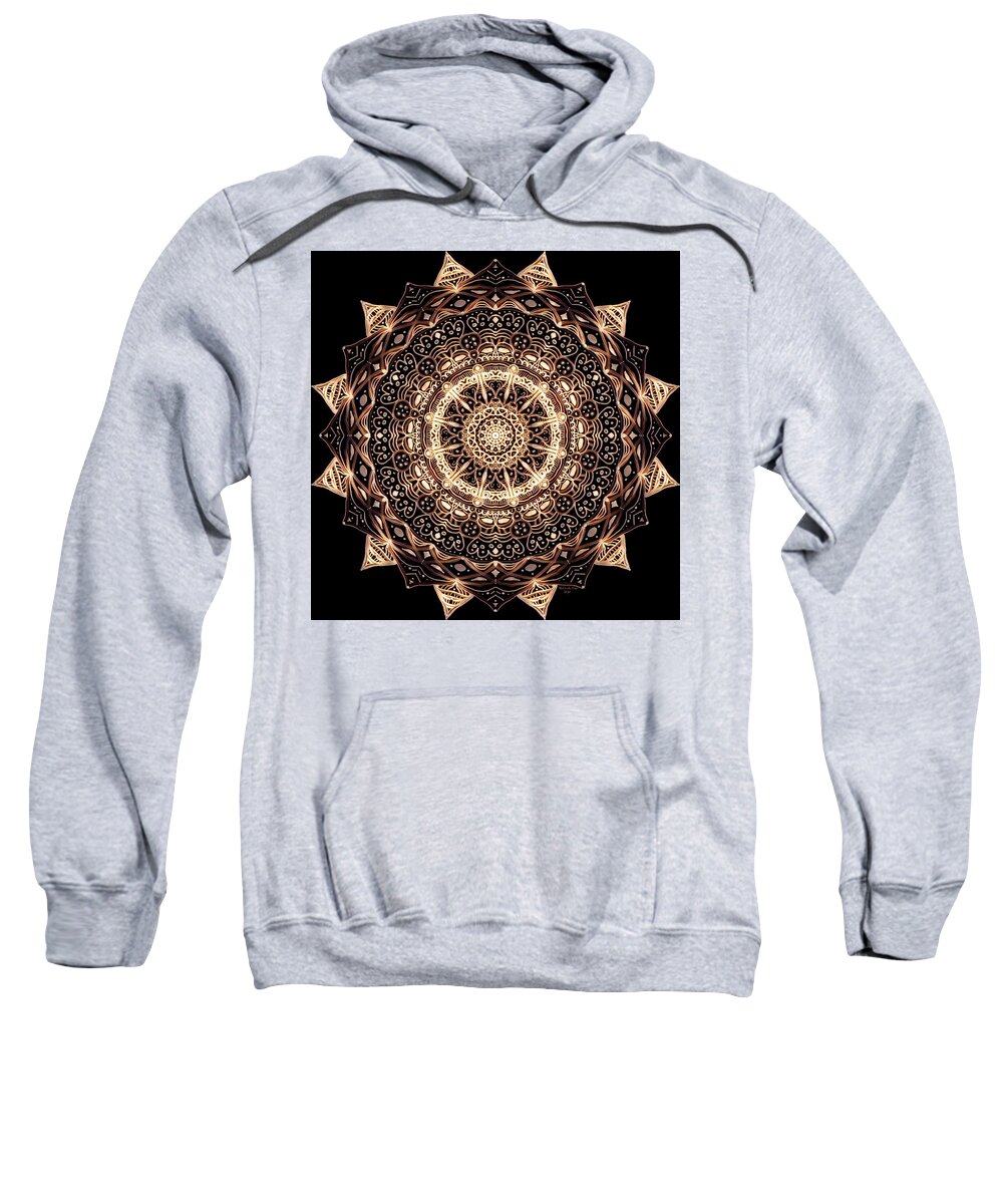  Sweatshirt featuring the digital art Wheel Of Life Mandala by Artful Oasis