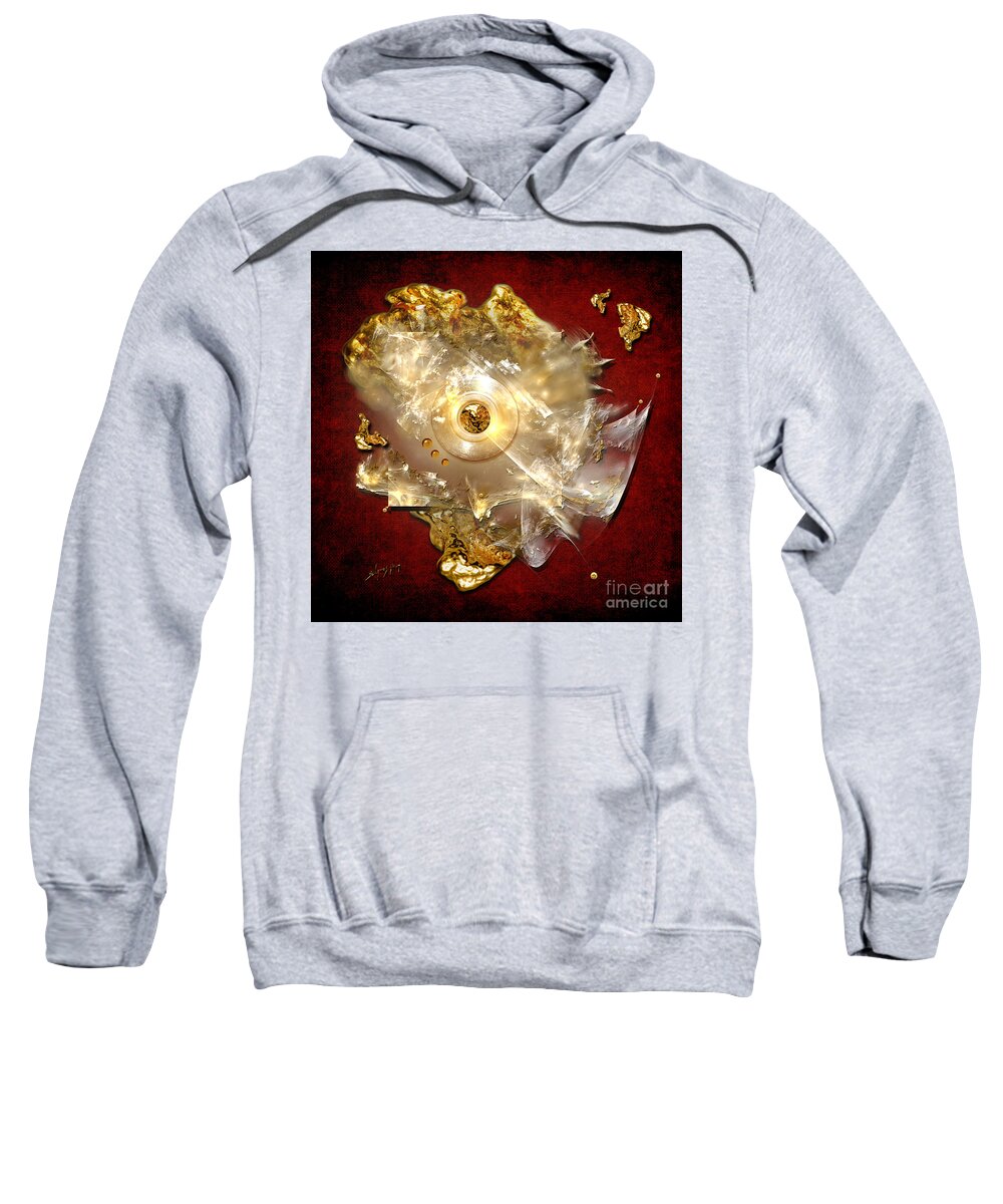 Gold Sweatshirt featuring the painting White gold by Alexa Szlavics