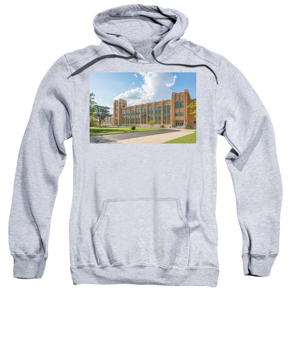 Will Sweatshirt featuring the photograph Will Rogers High School by Bert Peake